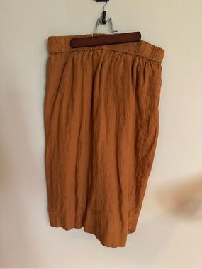 J. Crew Rust Orange Linen Pencil Skirt
